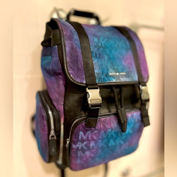 Authentic Michael kors embossed Denim Utility Cooper Men’s Backpack GalaxyColors - Picture 1 of 11